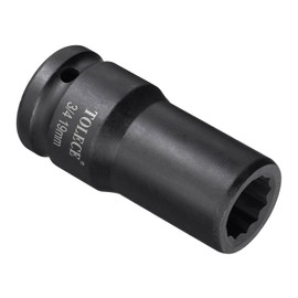 CoCud Deep Impact Socket 3/4" Drive 19mm Socket 78mm Length CR-MO 12 Corners - (Application: DIY Handmade Repair)