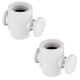 Duschflussregelventil, G1/2 Zoll Universalgröße, Duschkopf, Wasserabsperrventil, Wasserdurchflusskontrolle für Badezimmer, Küche, 2 Stück (weiß)