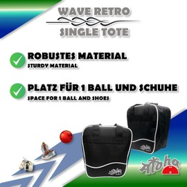EMAX Aloha Wave Bowling Ball Bag, 1-Ball Bowling Bag, Bowling Bag for Ball and Shoes, Portable and Slim, Lightweight Bowling Bag with Carry Handles, Bag for Men, Women, Children
