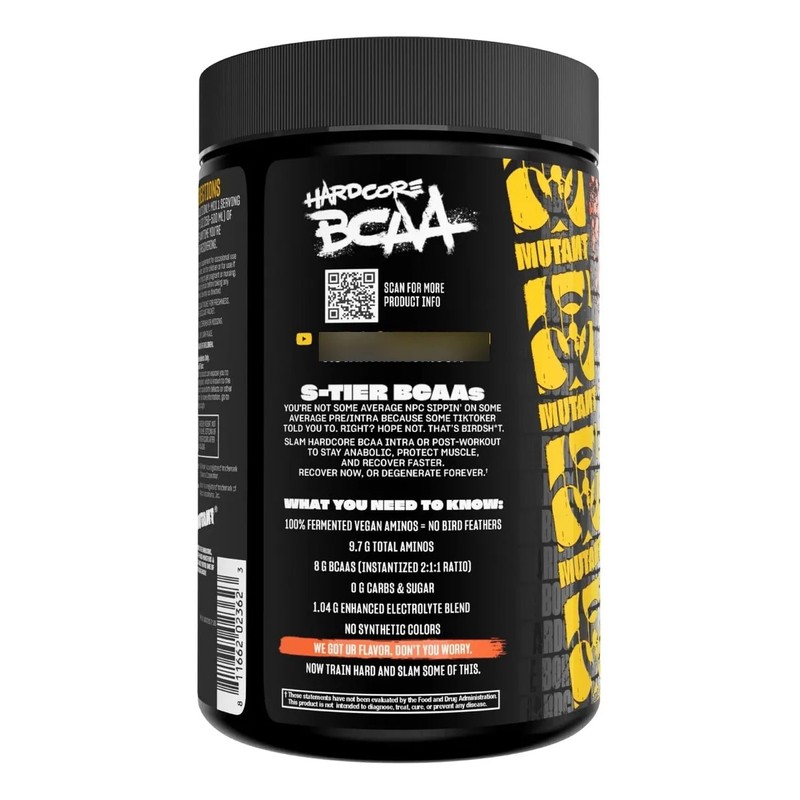 Bcaa Hardcore Mutant 390g, 30 Servicios Sabor Mango