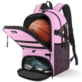BROTOU Basketball Bag, Soccer Backpack Volleyball Football Backpack Sports Gym Bag with Shoe&Ball Compartment