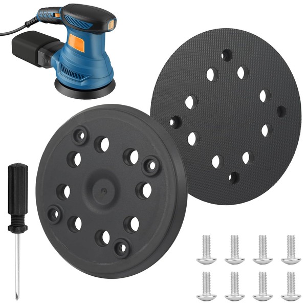 2 Stück Klett-Schleifteller 125 mm mit Hook und Loop 8