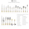 KEAWELL Luxury Gravy Ladle, 18/10 Stainless Steel, Gold Accent, Small