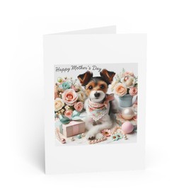 DistinctInk Greeting Card/Note Card - Toy Fox Terrier Mother's Day - PACK of 25
