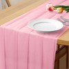 Bouiexye Chiffon Table Runner 30x120 Inches Sheer Romantic Wedding Runner