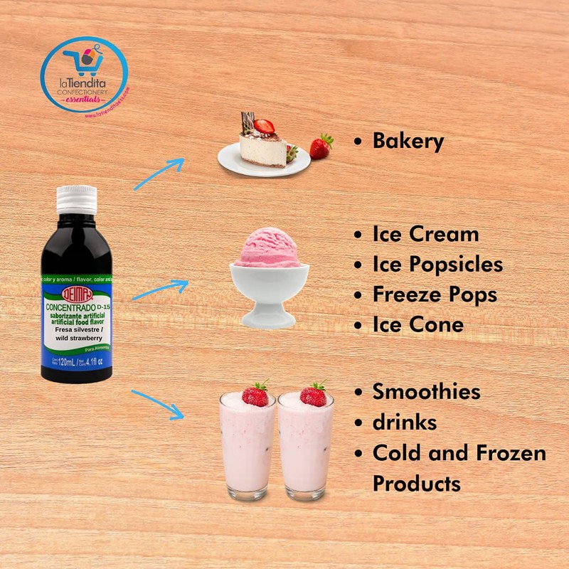 Deiman Artificial Food Flavoring Wild Strawberry Concentrate D-15(4 fl oz)