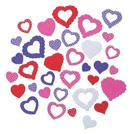 Darice 1028-41 Valentine's Day Foam Interchanging Hearts Stickers - 112 Pc (1 Pack)