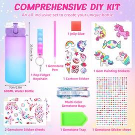 SULOLI Girls Water Bottle,Unicorn Water Bottle Girls Toys Age 4 5 6 7 Girl Birthday Present