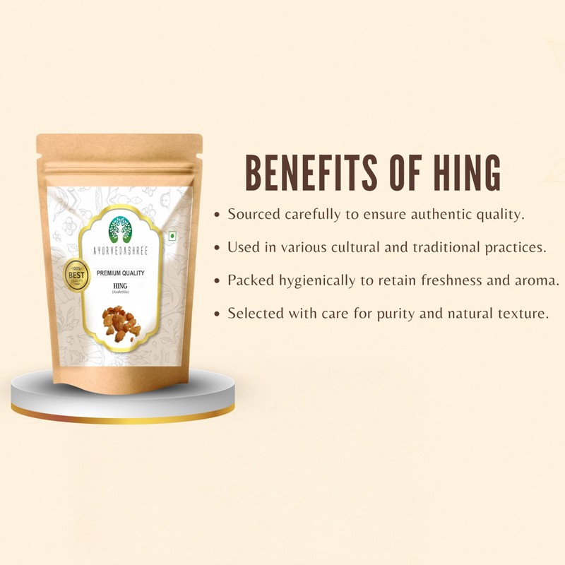 AYURVEDASHREE Asafoetida Hing (Premium) 100g | Heeng | Gluten Free