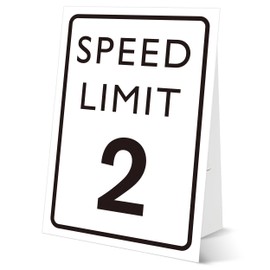 Race Car Birthday Sign, Speed Limit 2, 8×11 Sign with Stand, Two Fast Birthday Decor