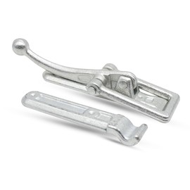 DOJA Barcelona | Crate Lock | Small | Galvanised Steel | Pack 1+1 | Lock with Pin | Toggle Latch | Latch for Toolboxes, Chests, Antique Box Locks, Cabinets etc
