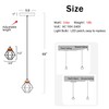 Crystal Pendant Light for Kitchen Island,Black Chandelier Lights Fixture, Hanging