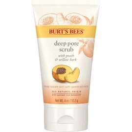 Burts Bees Peach  Willow Bark Deep Pore Scrub for Women Scrub 4 oz