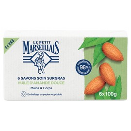 Le Petit Marseillais Superfatted Care Soaps Sweet Almond Oil Set of 6 x 100 g