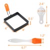 Square Egg Ring for Frying Egg, 2 Pcs 4 Inch