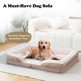 PetFun Orthopedic Dog Bed for Extra Large Dogs - XL Washable Dog Sofa Beds Large, Supportive Foam Pet Couch Bed with Removable Washable Cover, Waterproof Lining and Nonskid Bottom