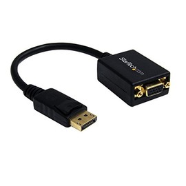 StarTech.com DisplayPort to VGA Adapter - Active DP to VGA Converter - 1080p Video - DisplayPort Certified - DP/DP++ Source to VGA Monitor Cable Adapter Dongle - Latching DP Connector (DP2VGA2)