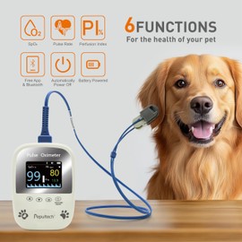 2 Probe Sensor Included -Pepultech Pulse Oximeter for Dogs,Veterinary Blood Oxygen Saturation and Pulse Rate Monitor,Handheld Bluetooth Veterinarian SpO2 Monitor,Accurate Results & Easy to Use