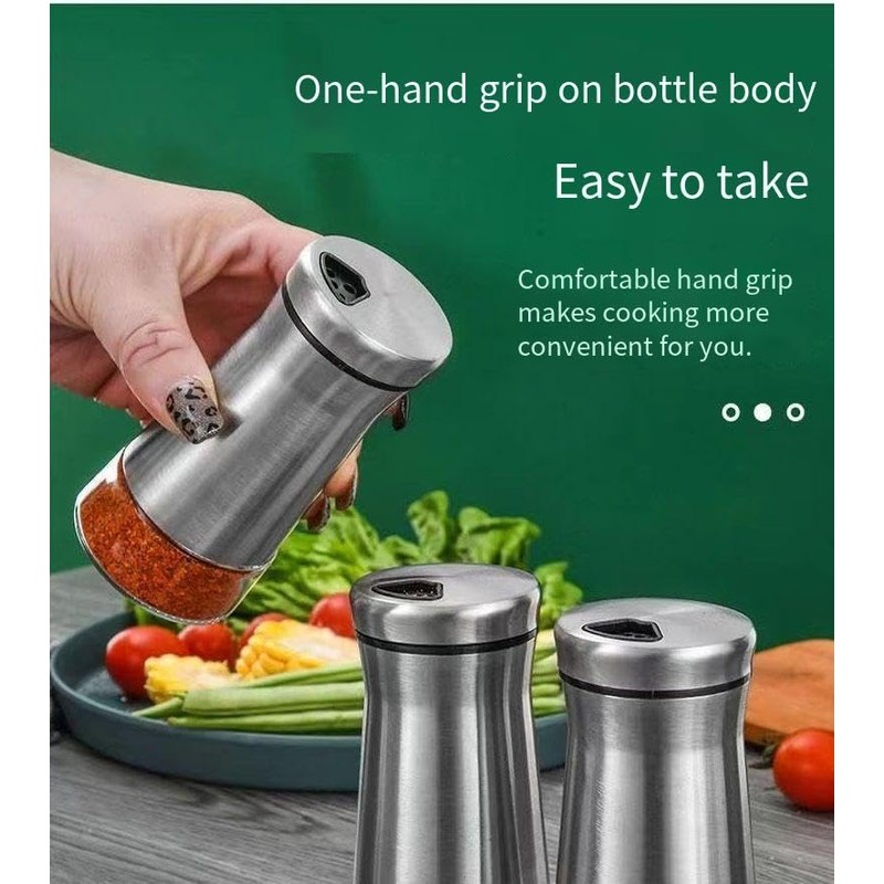 Salt and Pepper Shakers - Spice Dispenser with Adjustable Pour