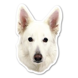 Magnet America (White) German Shepherd Dog Magnet is 5.875" x 3.875" Made for Vehicles and Refrigerators