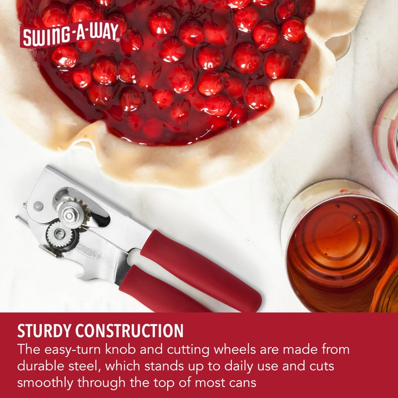 Swing-A-Way Portable Can Opener with Sharp Blade, Manual Hand Held,