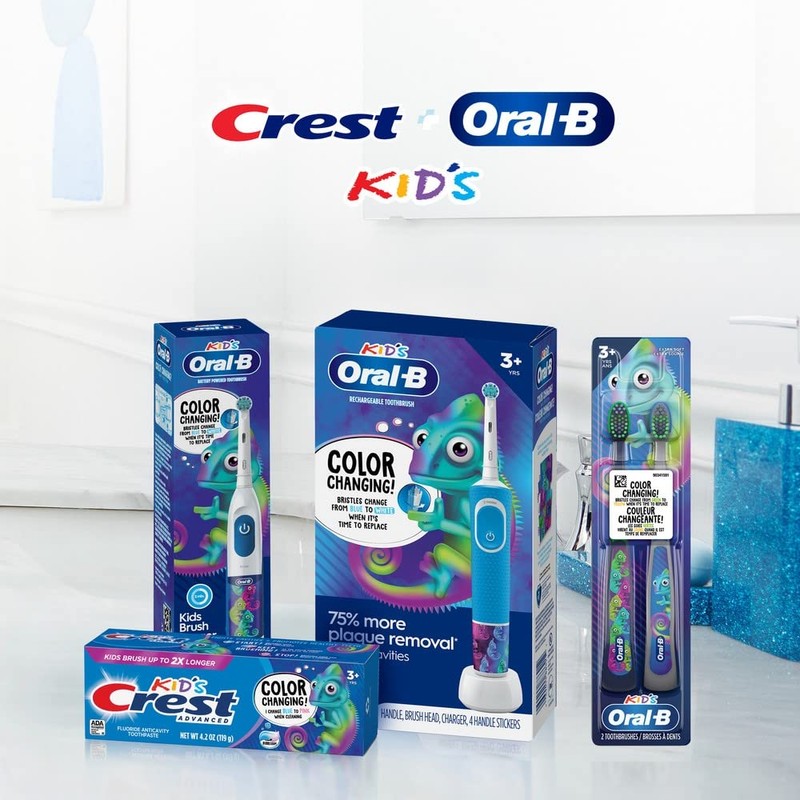 Oral-B Kids Electric Toothbrush with Sensitive Brush Head and Timer,