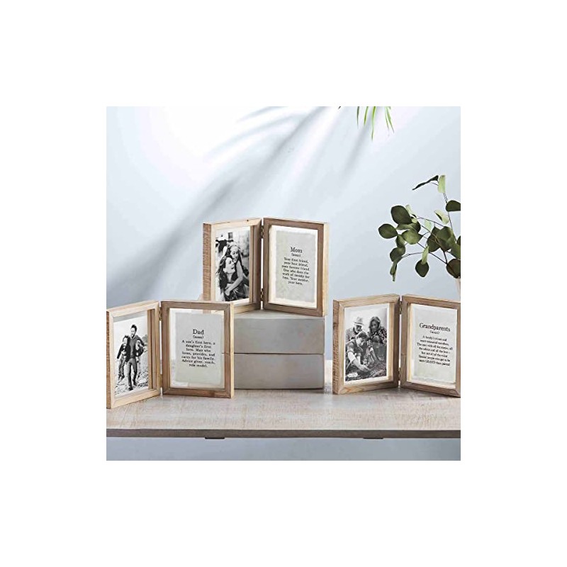 Mud Pie Hinged Parent Glass Frame, 4 x 6, Dad