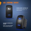 Gebildet Blue Horn Rocker Switch 5-Pin Laser On/Off LED Light,