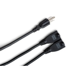 Hosa Cable YAC407 Grounded Power Y-Cable - 14 Inches