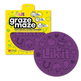 Likit Graze Maze Horse Lick Mat | Use with tasty Likit Graze Paste | Help Relieve Boredom & Slow Feeding (Purple)