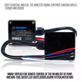 GENSSI Wireless Remote Control On Off LED Neon Controller 12V DC 2 Remotes Motorcycle