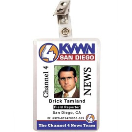 Anchorman Brick Tamland ID Badge Name Tag