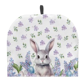 Yorfeemge Lavender Bunny Tea Cosy for Teapot Large Tea Cozy for Teapot British Tea Cozies for Party Wadding Tea Cosy Covers Fit 1 to 6 Cup Teapot Warmer Neutral 12.9 * 10.4 in