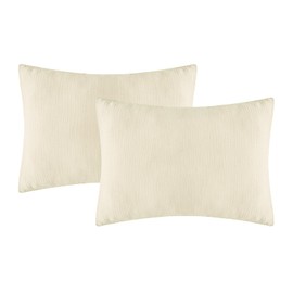 Dormlony Organic Cotton Muslin Mini Pillowcases with Envelope Design,2 Pack Ultra Breathable Kids Toddler Pillowcases for Boys and Girls- 13 x 18 inches (Beige)