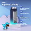 Gonfoam Botella de agua para niños con pajita y calcomanías,