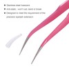 Quesuc 2 Pieces Straight and Curved Tip Tweezers Nipper for