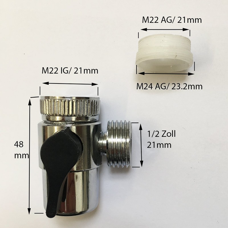Soytich 2-way valve diverter valve, diverter switch for fittings M22
