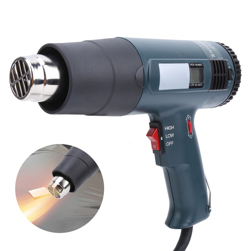Electronic Hot Air Gun Adjustable Plastic Temperature Industrial Tool GJ-9A20LCD