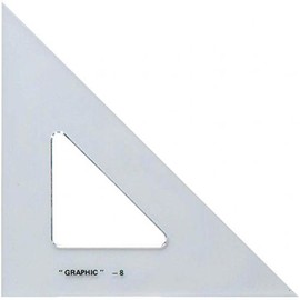 Alvin S1450-6 45 Degree/90 Degree 6" Academic Transparent Triangle