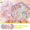 Cosmeria Creative 3D Home Stickers, DIY Stress Relieving Reusable Cartoon