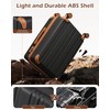 Coolife Luggage, Lightweight and Durable Hardshell, 28 in, apricot black