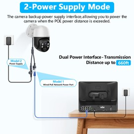 OOSSXX 4K 8CH PoE NVR Network Video Recorder All-in-One Monitor for Outdoor Wired Home Security Cameras Surveillance,Supports up to 8 x 8MP/4K IP Camera PoE Camera System,Max 6TB/256GB,No HDD