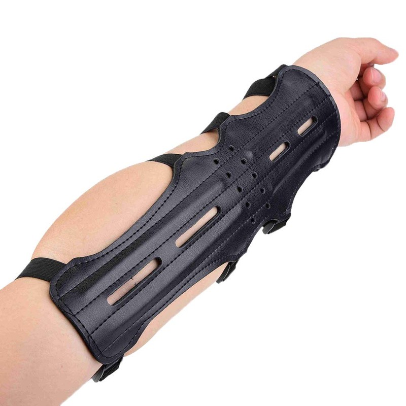 Tiiyee Leather Archery Arm Guard Protector, Medievall Wrist Bracers Protector