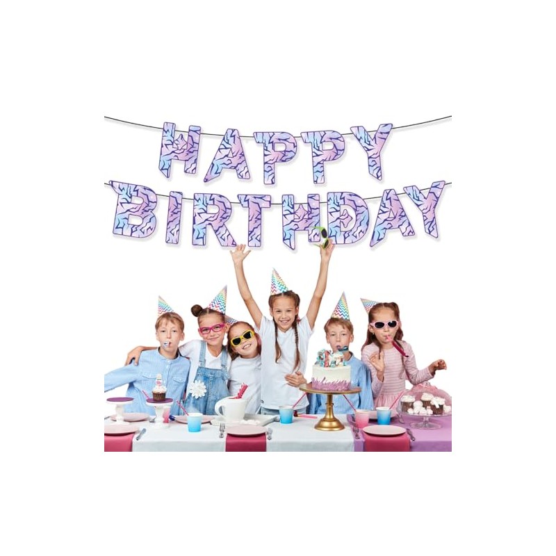 Purple Demon Birthday Banner Hunters Themed Birthday Party Paper Banner
