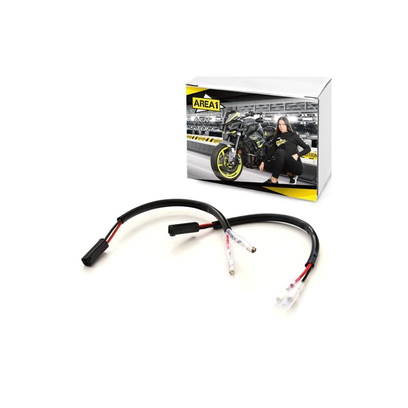 Area1 Motorcycle LED Indicator Adapter Cable Connector (Pack of 2)