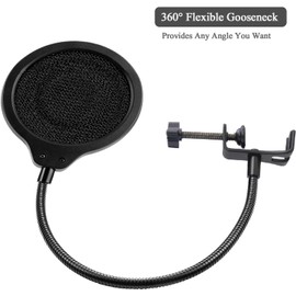 Yeti Nano Mic Pop Filter with Foam Winscreen - 4 Inch 3 Layers Wind Pop Screen Mask Shield and Foam Wind Cover For Blue Yeti Nano Mic to Improve Sound Quality by YOUSHARES