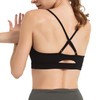 AMRIY Women's Light Support Sports Bra Adjustable Thin Straps Criss