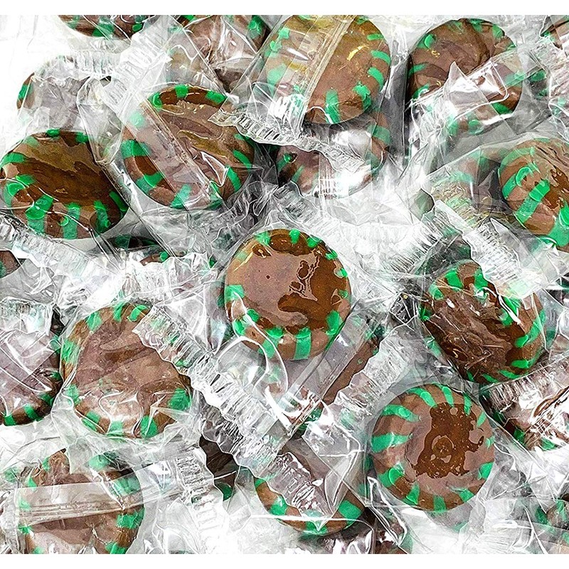 SweetGourmet Chocolate Mint Starlight | Clear Wrap Bulk Hard Candy