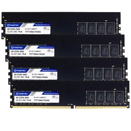 Timetec Hynix IC CJR 32GB Kit (4x8GB) DDR4 3600MHz PC4-28800 Unbuffered Non-ECC 1.35V CL18 288 Pin UDIMM Desktop Memory RAM Module Upgrade (32GB Kit (4x8GB))