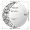 Xinleitan 9 Inch Silver Moon Round Mirror Wall Decor